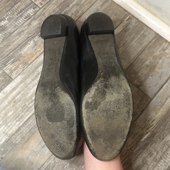 Tory Birch Miller Fringe Ballet Flat Black and White Size 8 - Picture 5 of 6